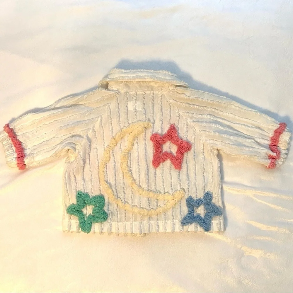 Kokonuts Laguna Beach Stars Moon Shirt Girls 6-7 Cropped Button Up Top Boutique